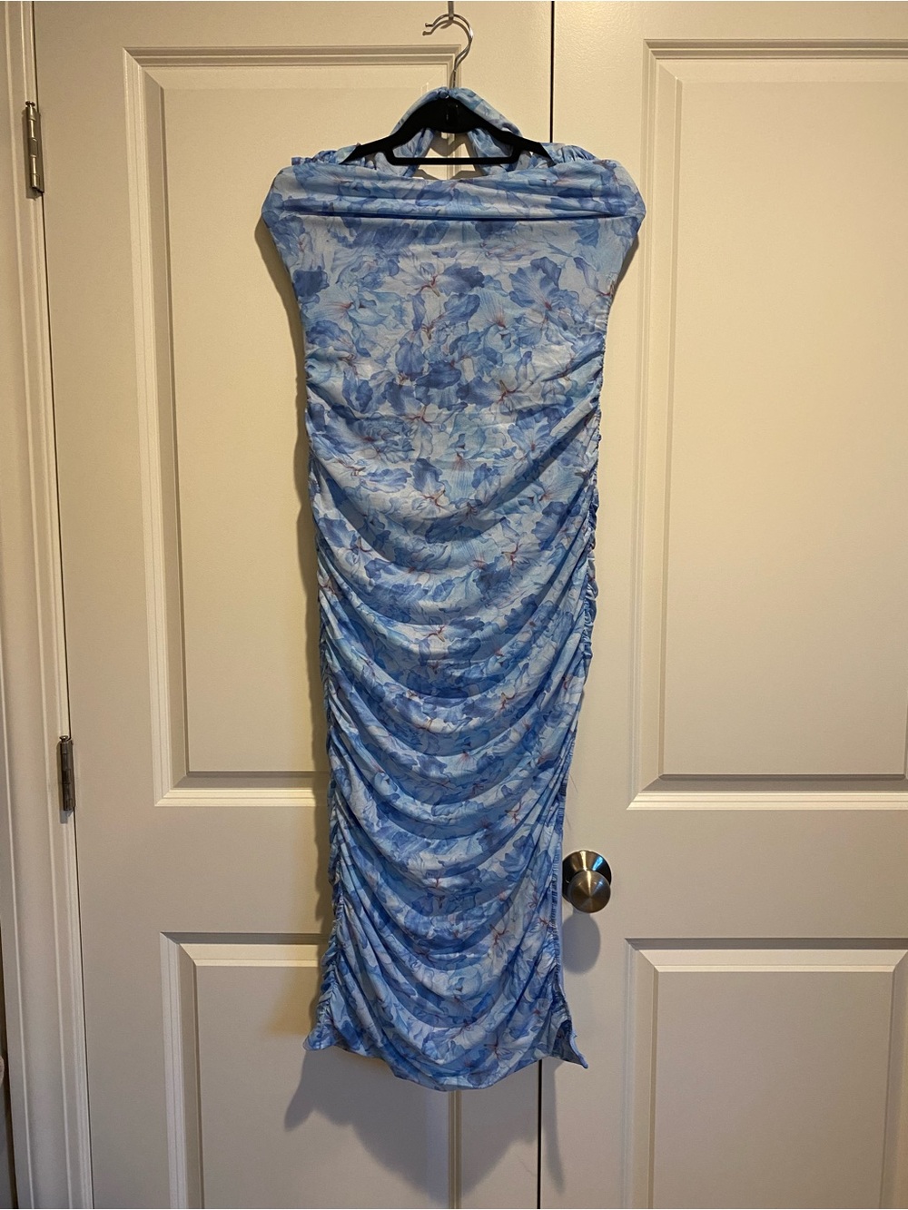 Lulus Floral Ruched Halter Strapless Women’s Dress